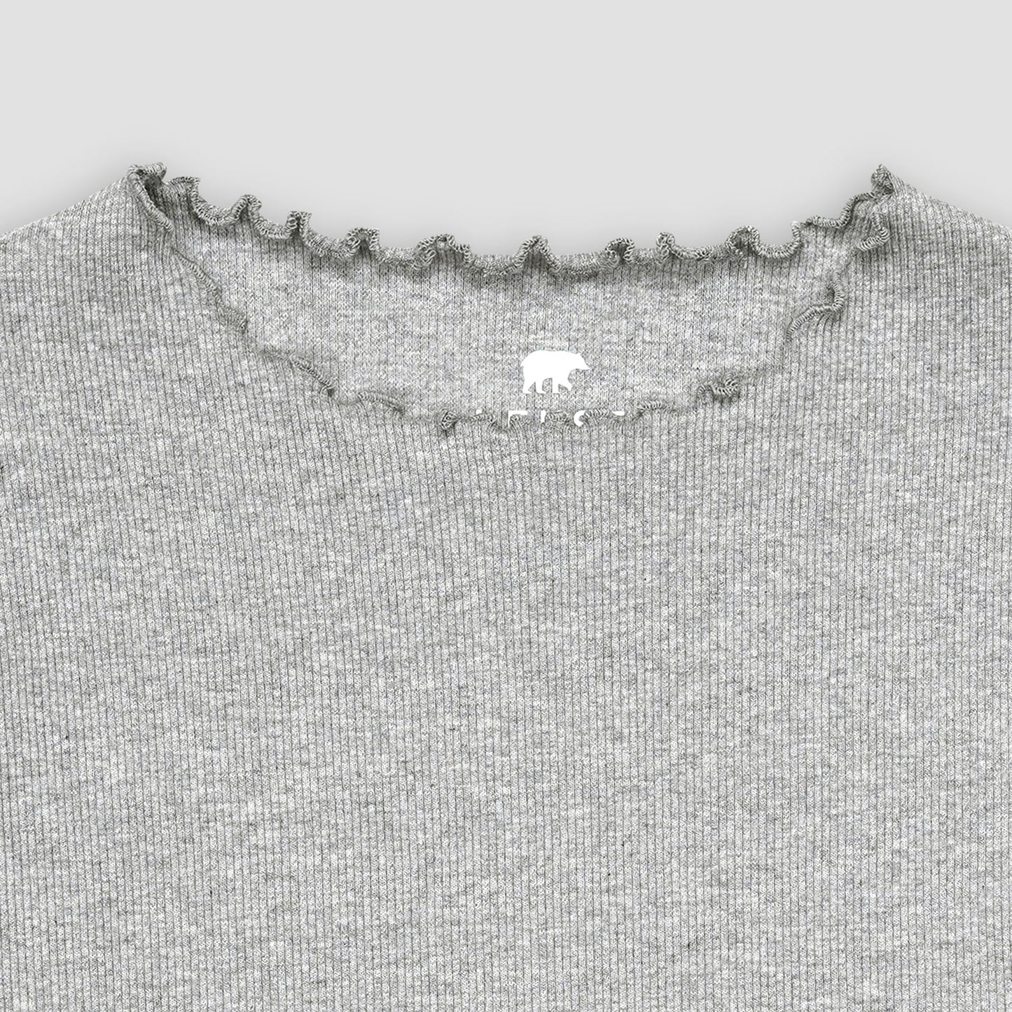 Heather Grey Ribbed Shirt