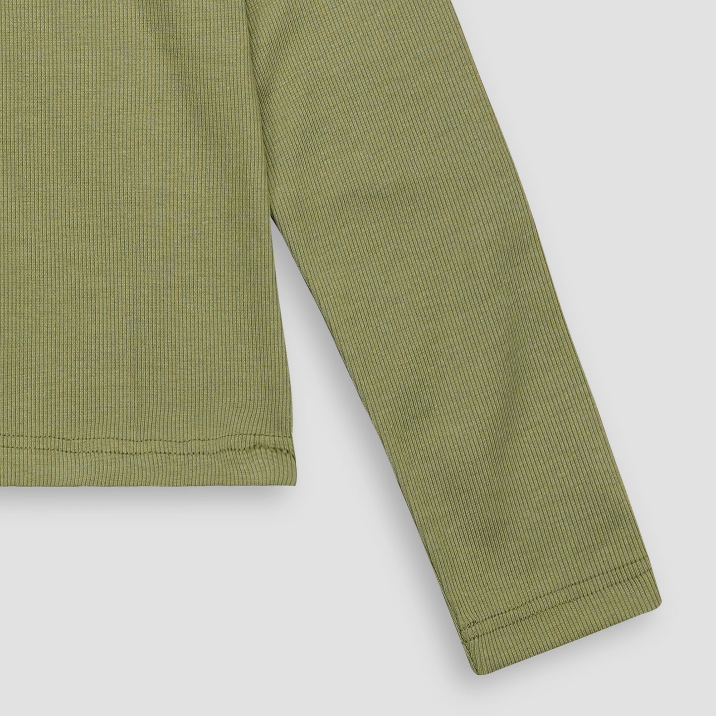Olive Ribbed Turtle Neck