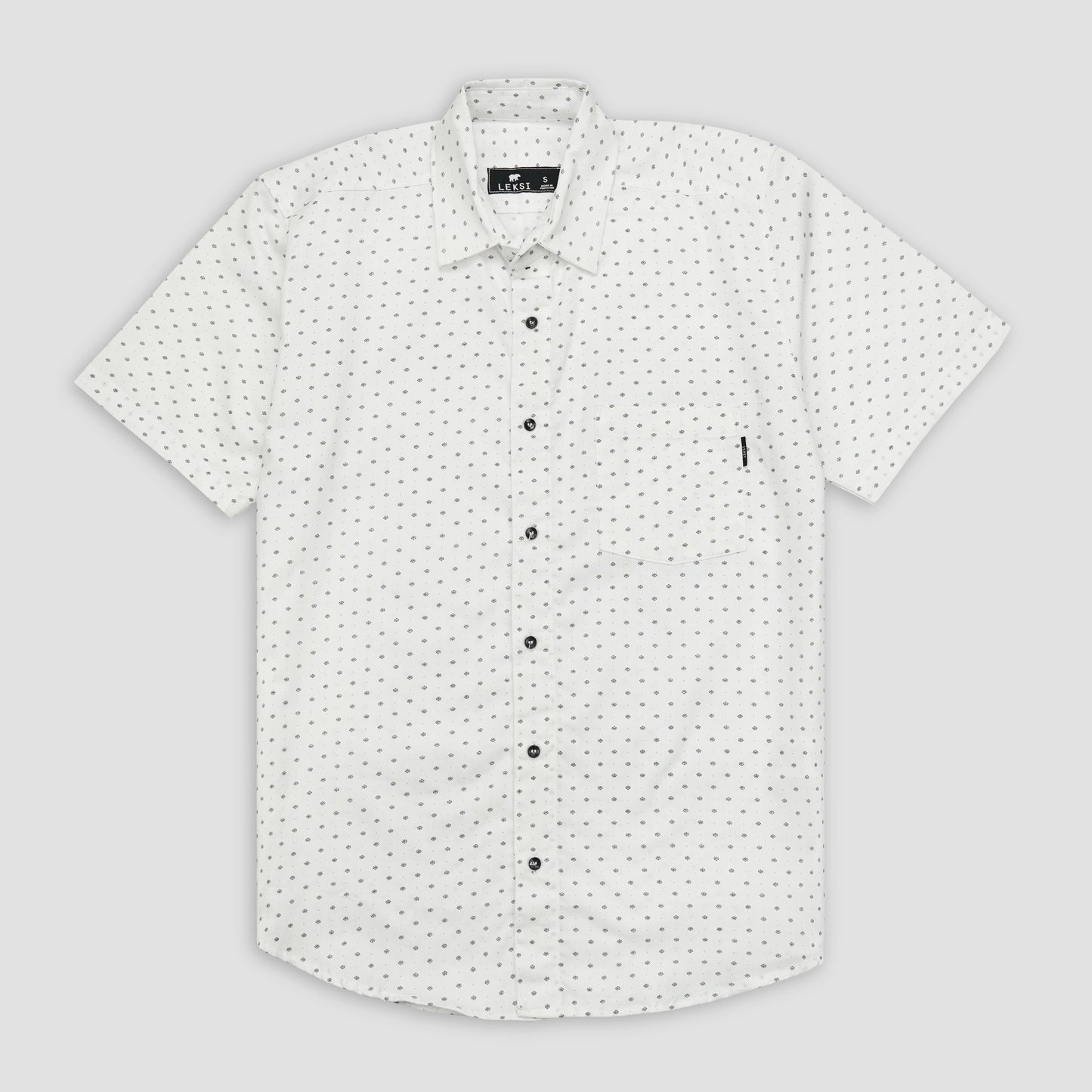 White Dotted Button Down