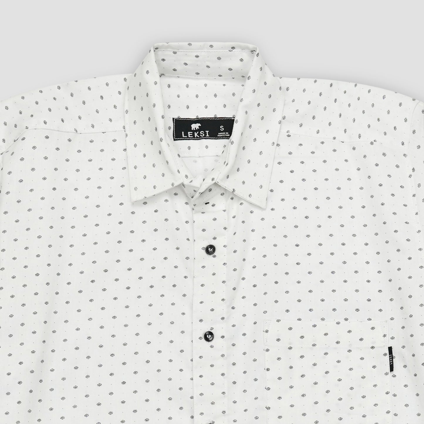 White Dotted Button Down