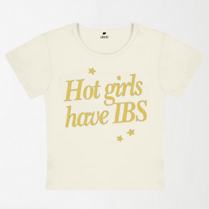 Hot Girls Have IBS Y2K Baby Tee