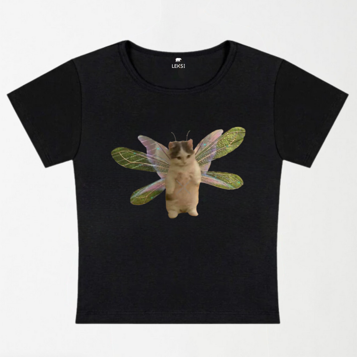 Fairycat Wings Y2K Baby Tee