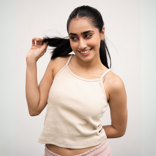 Vanilla White Spaghetti Strap Tank Top