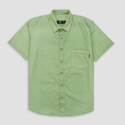 Avocado Green Speckled Button Down