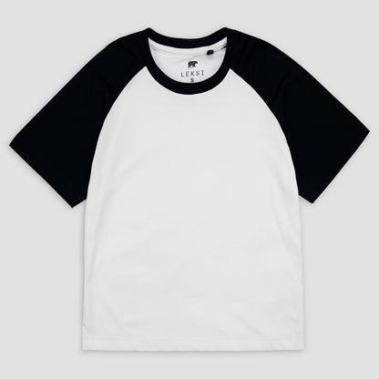 Black and White Raglan Baby Tee