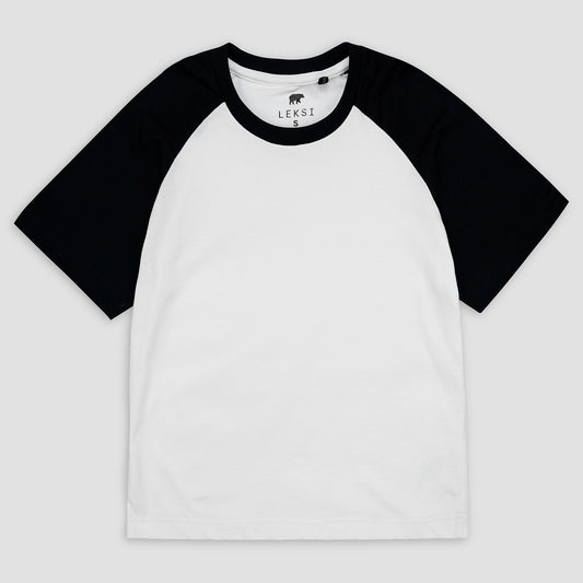 Black and White Raglan Baby Tee