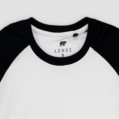 Black and White Raglan Baby Tee