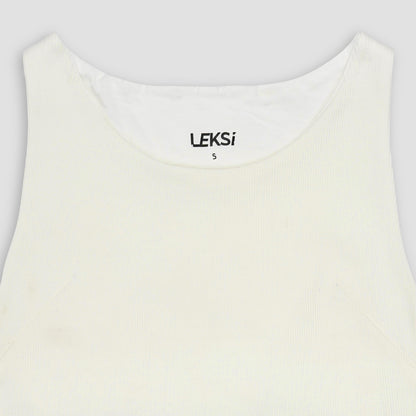 Essential Off White Ribbed Tank Top