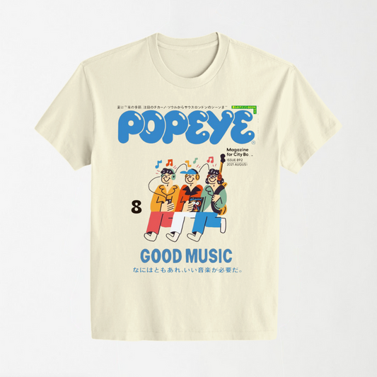 Popeye - Off White Round Neck Unisex T-Shirt