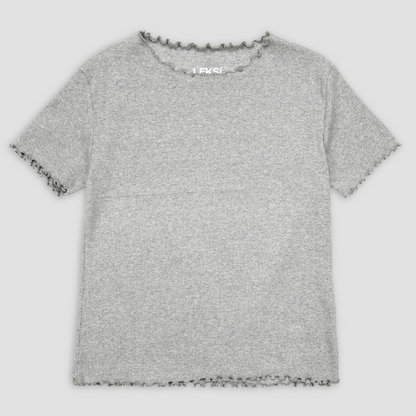 Heather Grey Ribbed Shirt