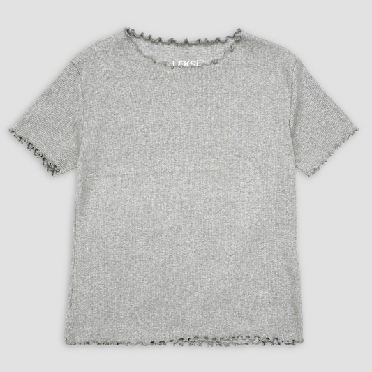 Heather Grey Ribbed Shirt