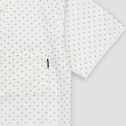 White Dotted Button Down