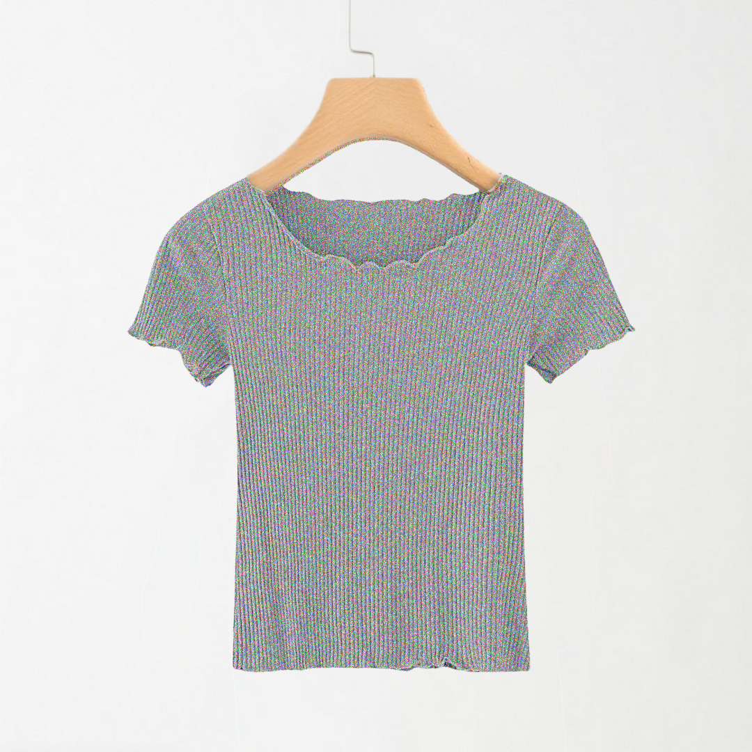 Heather Grey Ribbed Shirt